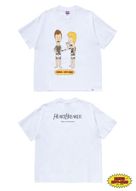 S/S PRINT T "TATTOO" (WHITE) / ビーバス&バットヘッド コラボ Tee
