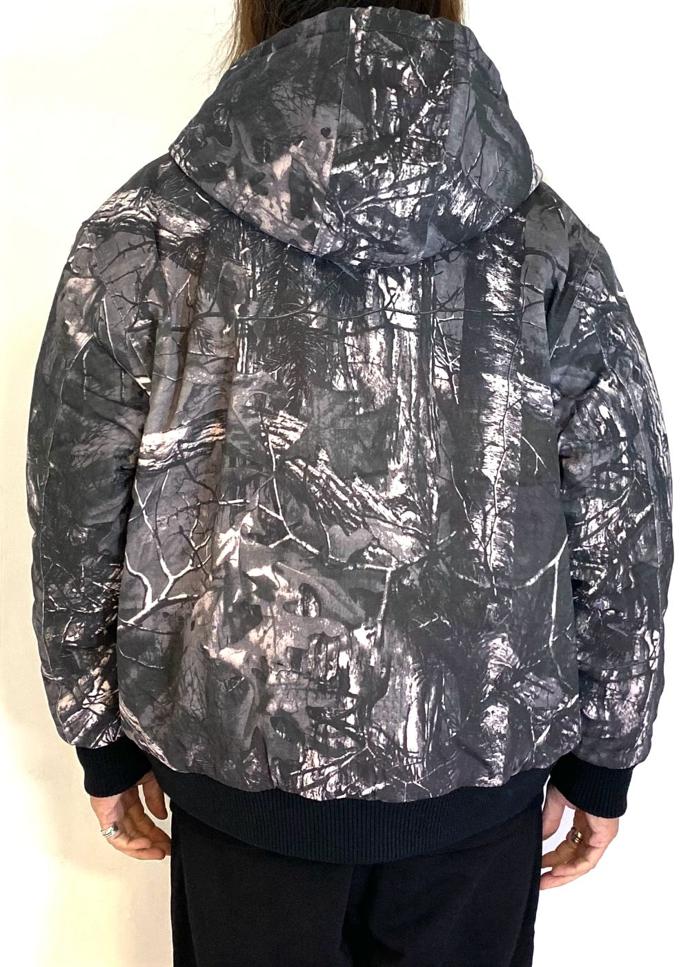 Camo Zip Hooded Jacket (BLACK CAMO) / オリジナル カモフラージュ フード ジャケット / セットアップ可能
