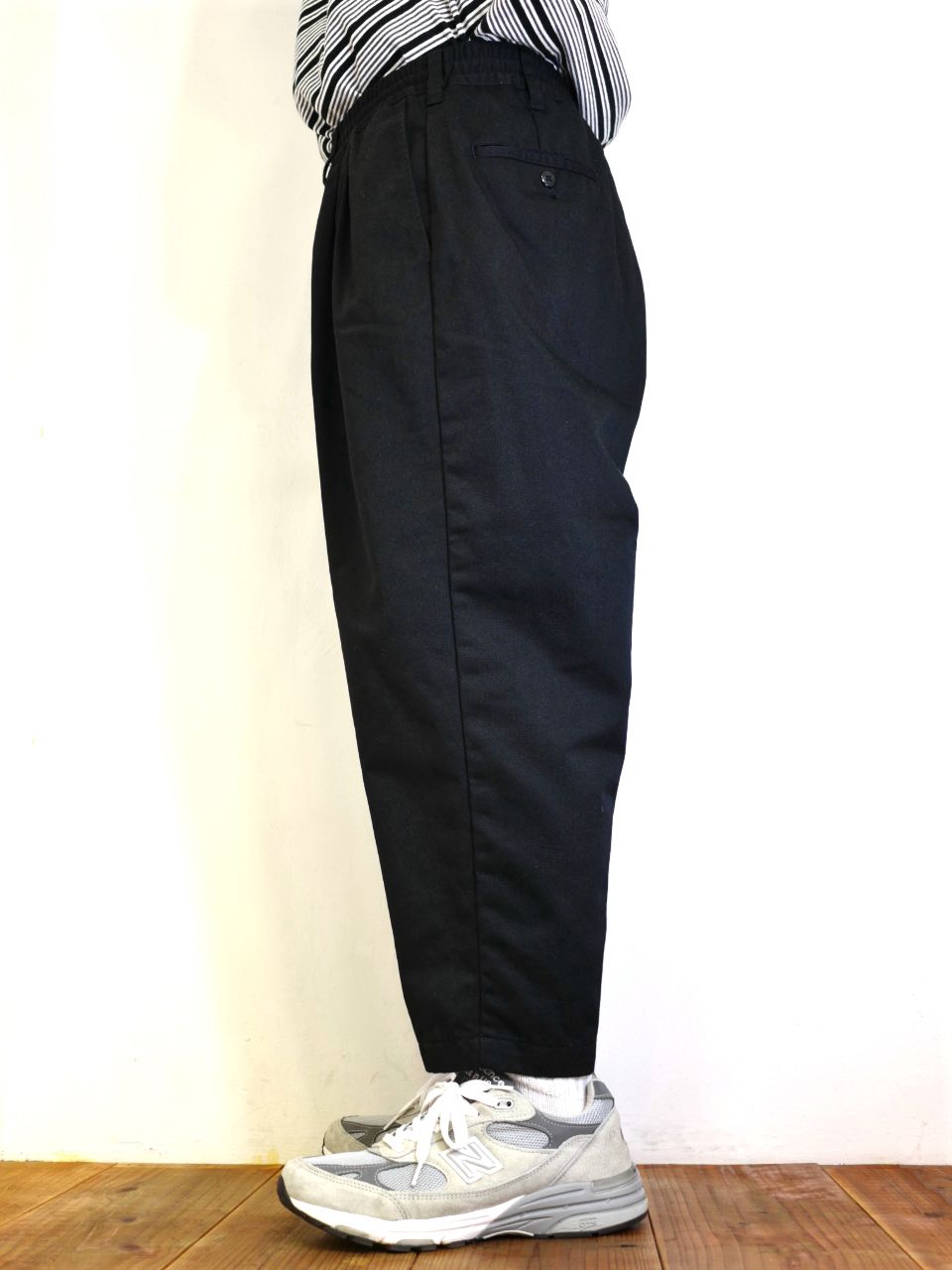 COOTIE PRODUCTIONS - T/C 2 Tuck Easy Ankle Pants (BLACK) / T COOTIE PRODUCTIONS - T/C 2 Tuck Easy Ankle Pants (BLACK) / T