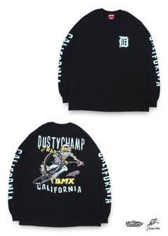 DUSTYCHAMP × DamianFulton L/S TEE (BLACK) / ダスティーチャンプ × ダミアンフルトン コラボ ロングスリーブ Tシャツ