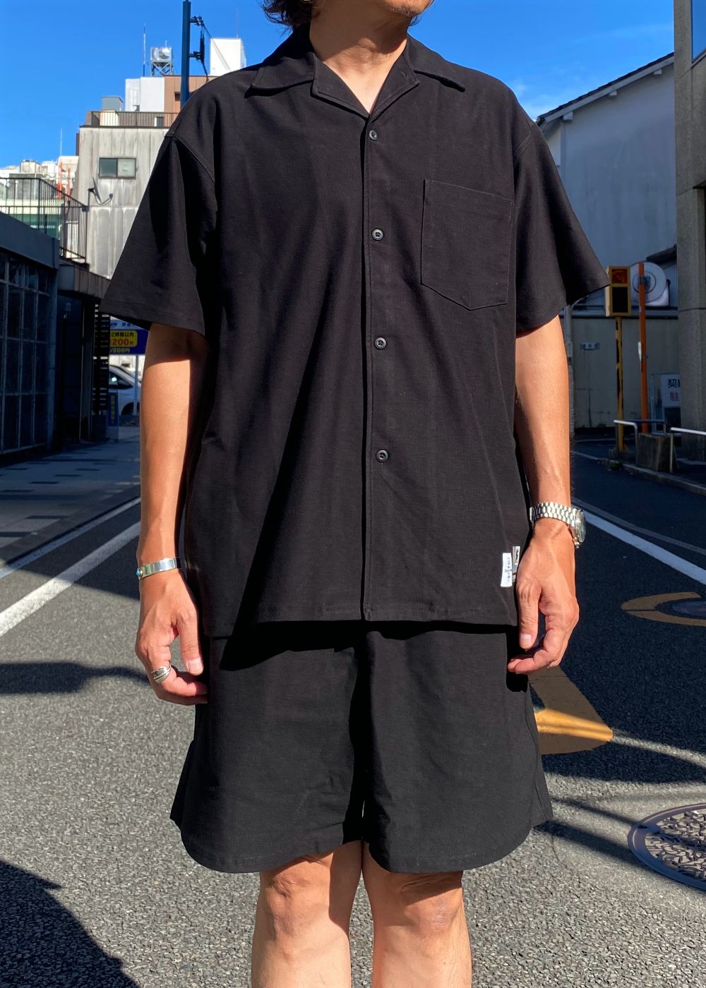 × CHROME 8℃- S/S Shirt (BLACK ) / クローム コラボ 8°Cマイナス シャツ