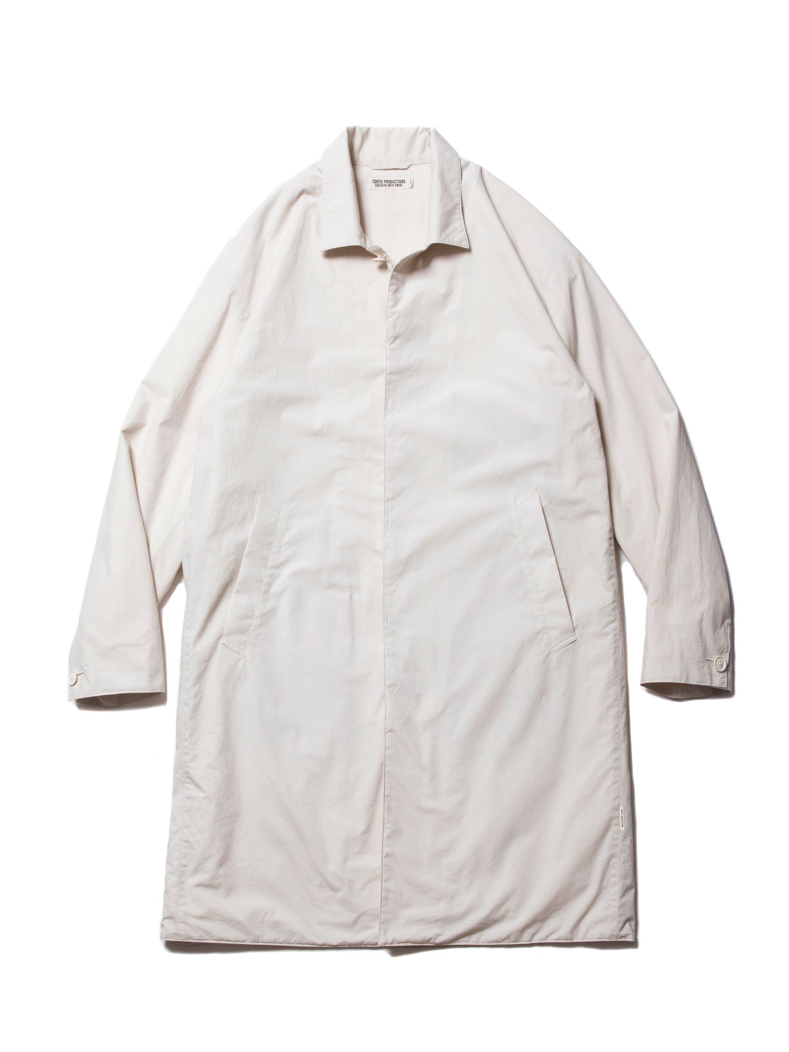 COOTIE PRODUCTIONS - PADDED BAL COLLAR COAT (IVORY) / コットンバル