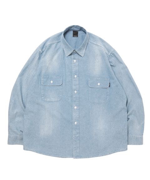 R9 CHAMBRAY SHIRT (BLACK) / シャンブレー シャツ