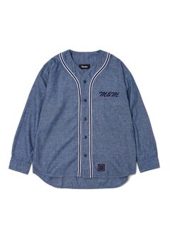 ×MASSES BASEBALL SHIRT L/S (INDIGO) / マシス コラボレーション ベースボールシャツ