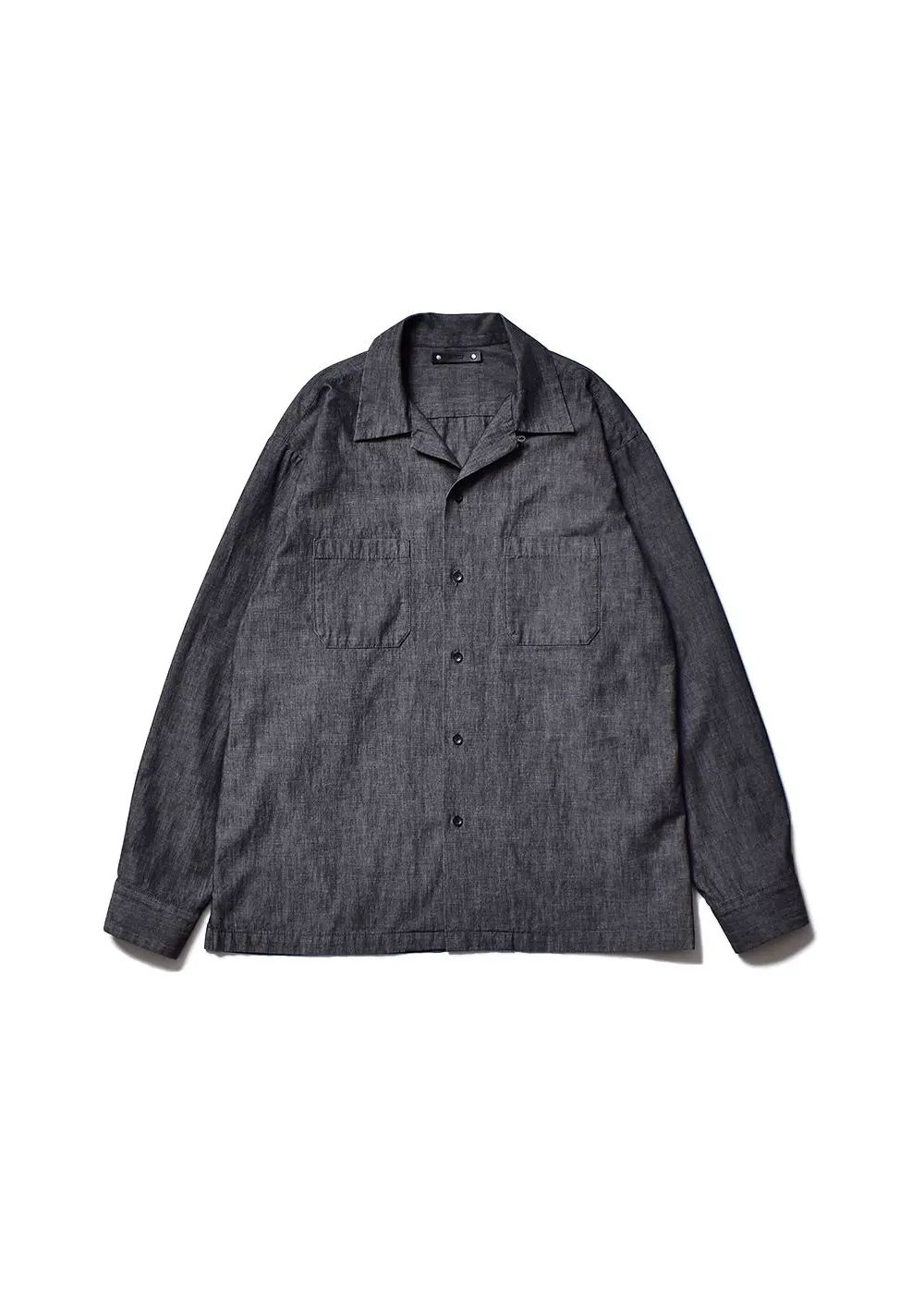 Chambray Open Collar L/S SH (CGR) / シャンブレー オープンカラーシャツ
