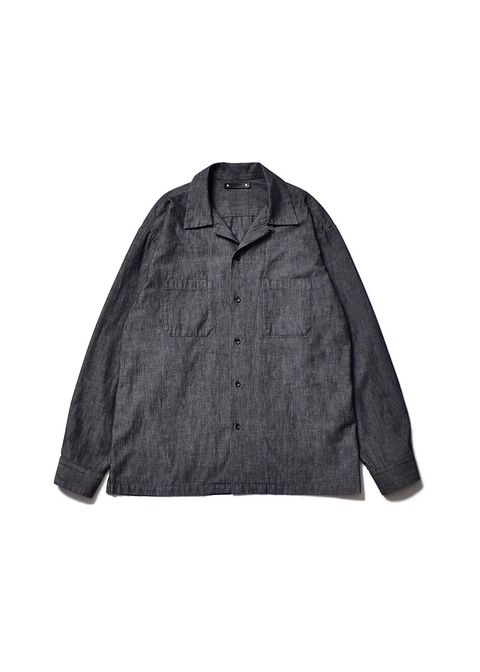 Chambray Open Collar L/S SH (CGR) / シャンブレー オープンカラーシャツ