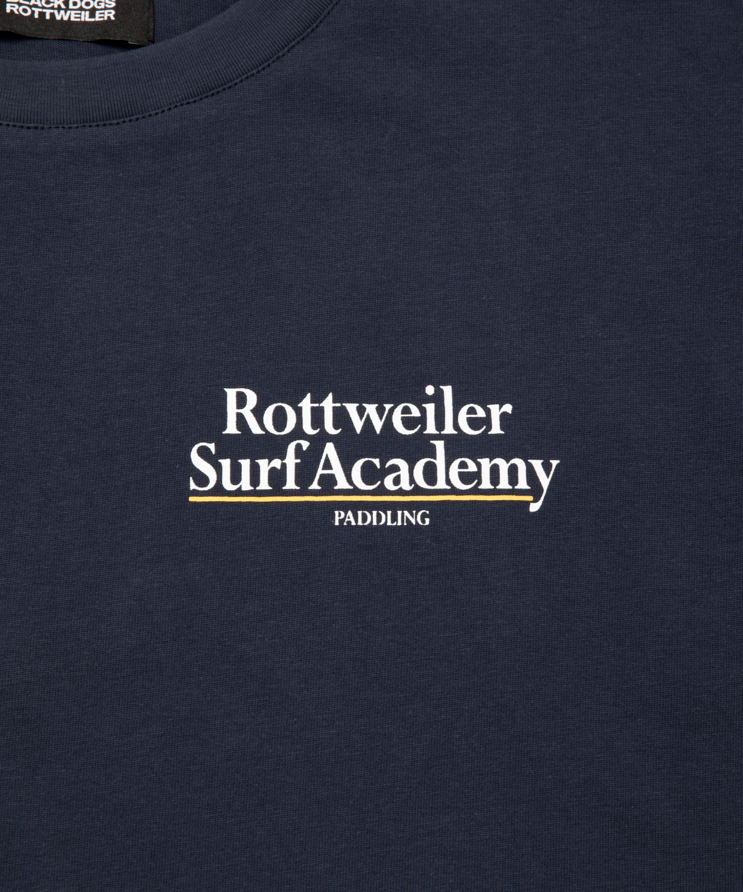 R9 SURF ACADEMY SS TEE (NAVY) /  オリジナル ロゴプリント Tシャツ
