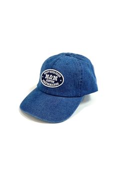 【ラスト1点】DENIM CAP (BLUE) / ワッペン デニム キャップ