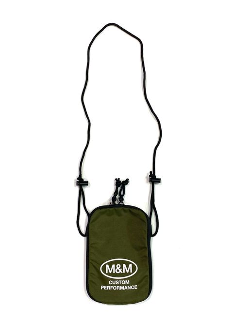 FLAT POUCH (OLIVE) / プリント ミニ ポーチ