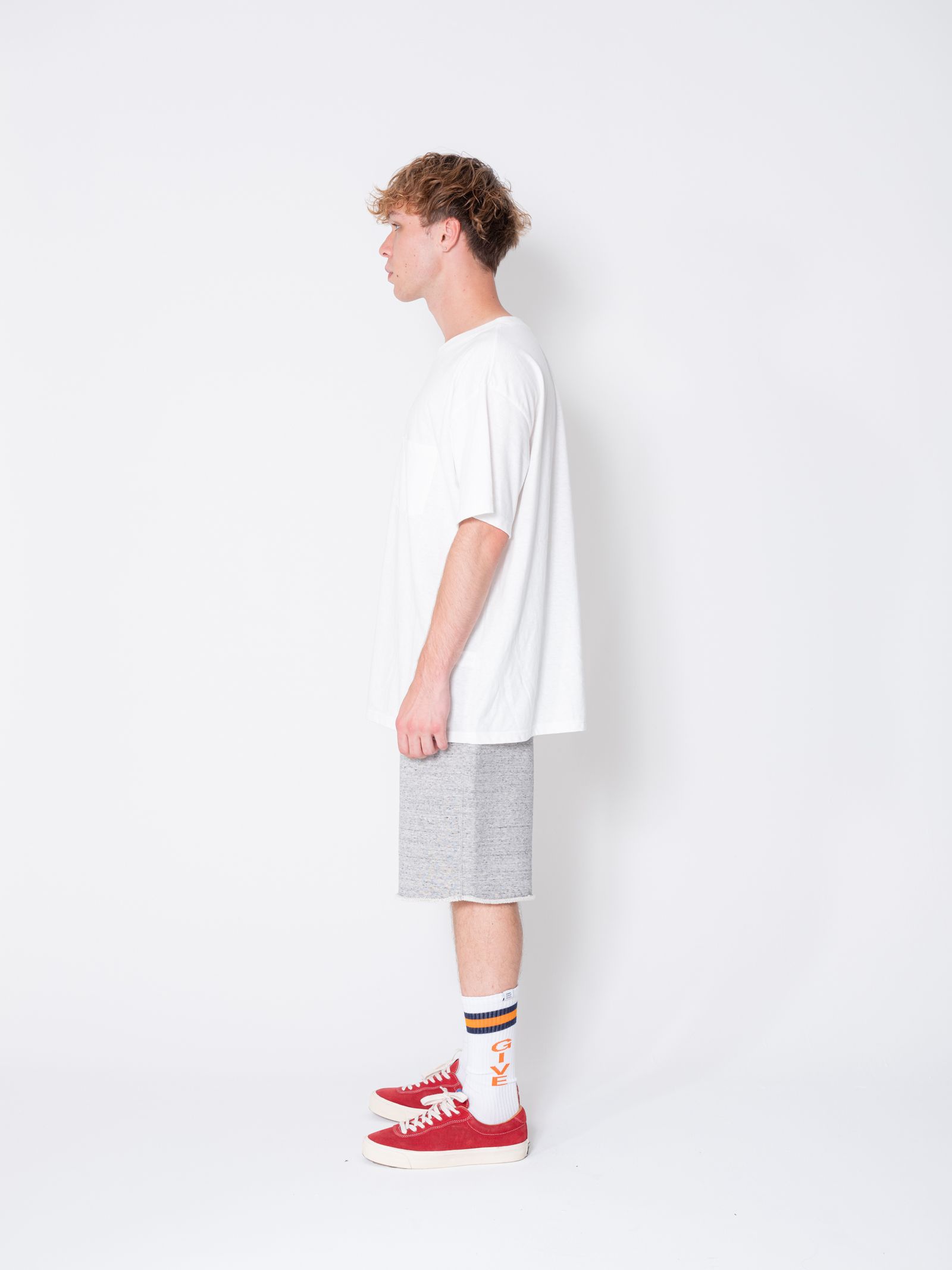 VELVA SHEEN Ex.S/S POCKET TEE "PIERCE" (WHITE) / ベルバシーン コラボ ポケットTシャツ