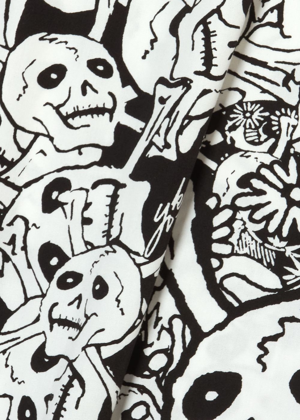 雑踏髑髏 S/S shirts (BLACK) / ×横尾忠則 髑髏柄 コラボ シャツ