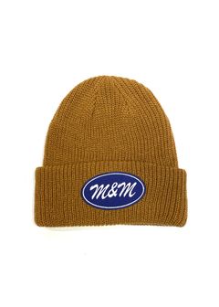 KNIT CAP (COPPER) / ロゴ ワッペン ニットキャップ