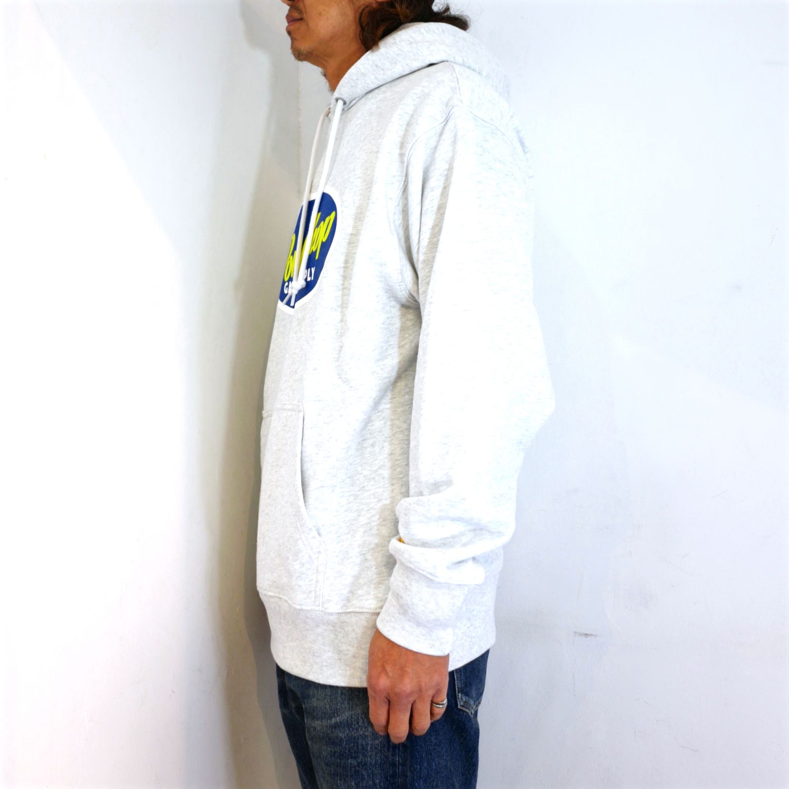 PORKCHOP - 2nd OVAL HOODIE (ASH) / 2nd オーバルロゴ スウェット