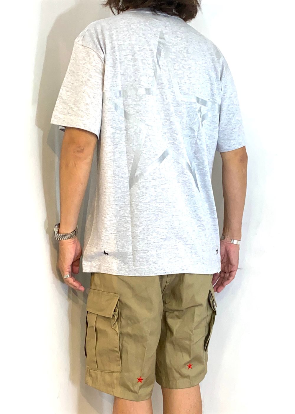 Edge Star Pocket Tee (ASH GRAY) / バックプリント ポケットTシャツ