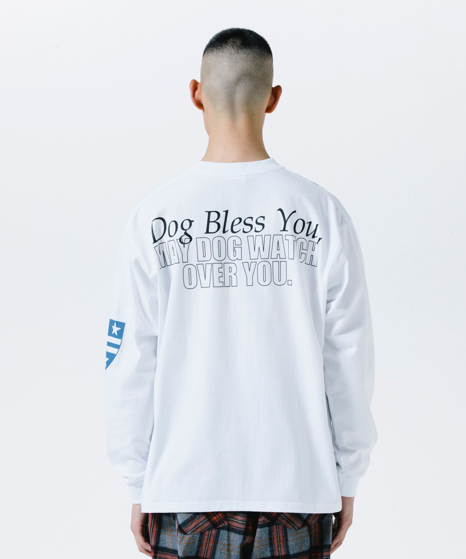 ROTTWEILER - DOG PHOTO LS TEE (WHITE) / フォト プリント T