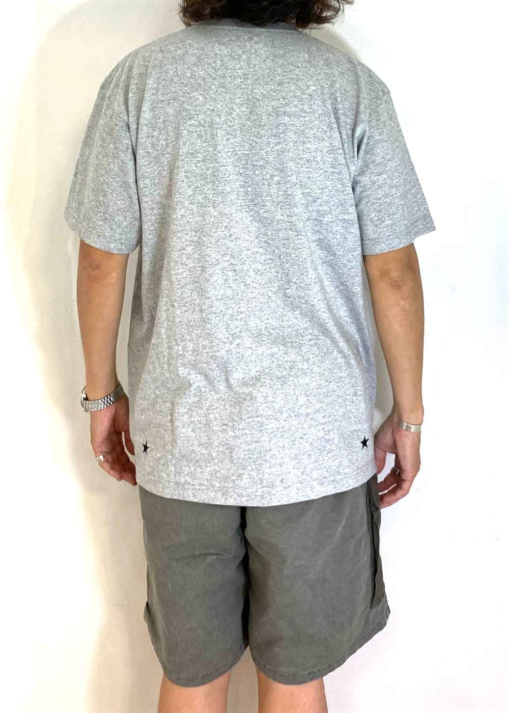 【ラスト1点】Brush Sign Tee (M.GRAY) / ロゴ プリント Tシャツ