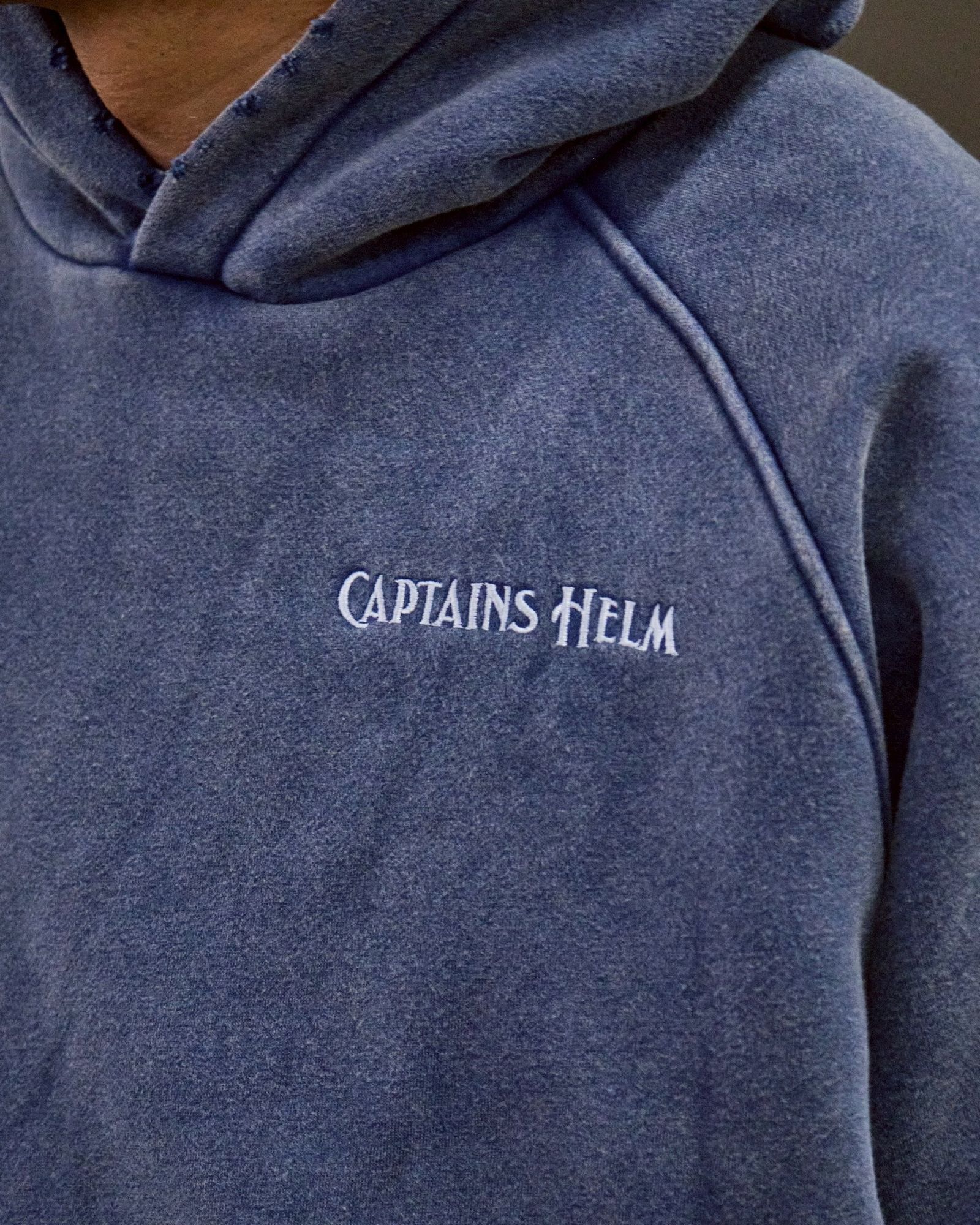 VINTAGE LOGO HOODIE (VINTAGE NAVY) / ヴィンテージ加工 ロゴ スウェット パーカー
