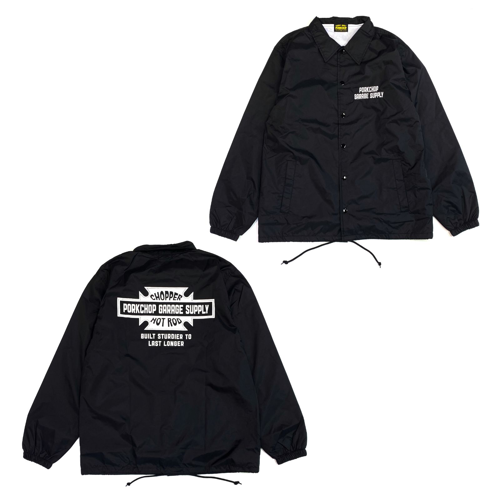 PORKCHOP GARAGE SUPPLY - 【ラスト1点】BAR&SHIELD COACH JKT (BLACK) / バー&シールド  コーチジャケット | LOOPHOLE