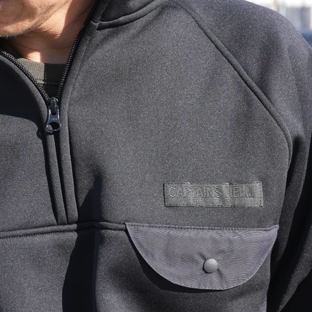 【ラスト1点】TM HALF-ZIP TEC JKT (BLACK) / テック ハーフジップ ジャージ