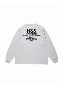 H&S L/S Tee (LIGHT GRAY) / オリジナル ロゴ プリント ロング スリーブ Tシャツ