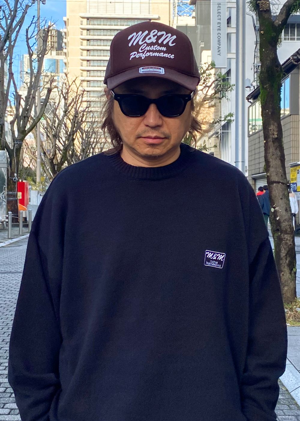 MESH CAP (BROWN) / ロゴ プリント メッシュ キャップ