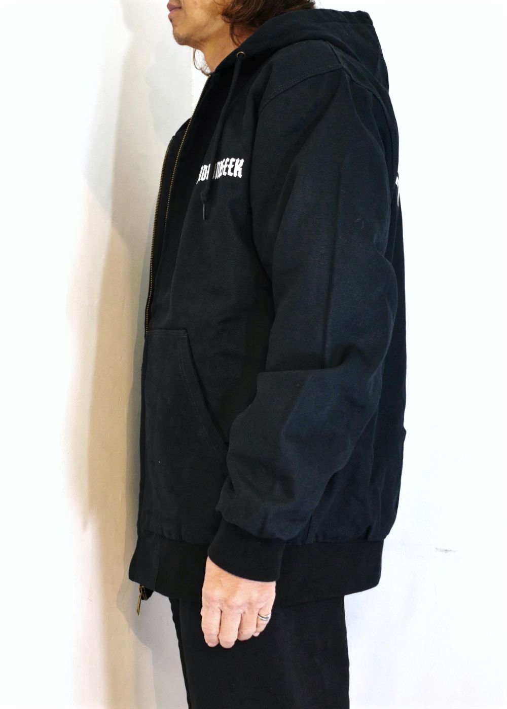 HIDE AND SEEK - 【ラスト1点】DUCK ZIP HOODED JACKET (BLACK