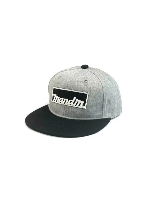 SNAP BACK CAP (H.GRAY/BLACK) / ロゴ ワッペン ベースボール キャップ