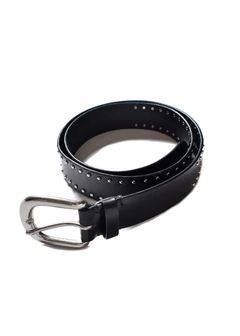 Double Studs Leather Belt (BLK) / ダブル スタッズ レザー ベルト