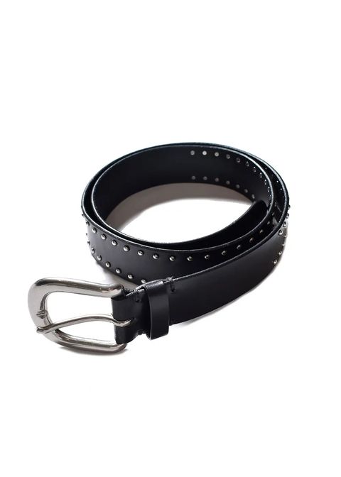 Double Studs Leather Belt (BLK) / ダブル スタッズ レザー ベルト