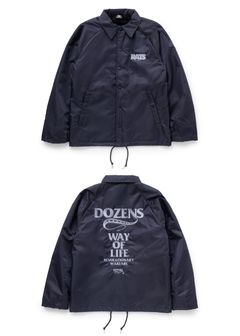 BOA COACH JKT "RATS WAY OF LIFE" (NAVY×SILVER GRAY) / ロゴ刺繍 ボアコーチジャケット