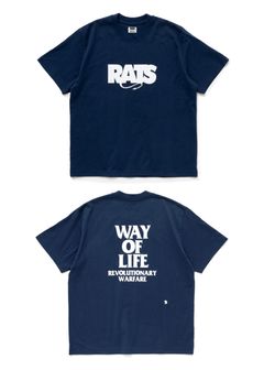 BOX LOGO WAY OF LIFE TEE (NAVY) / 定番人気ロゴT