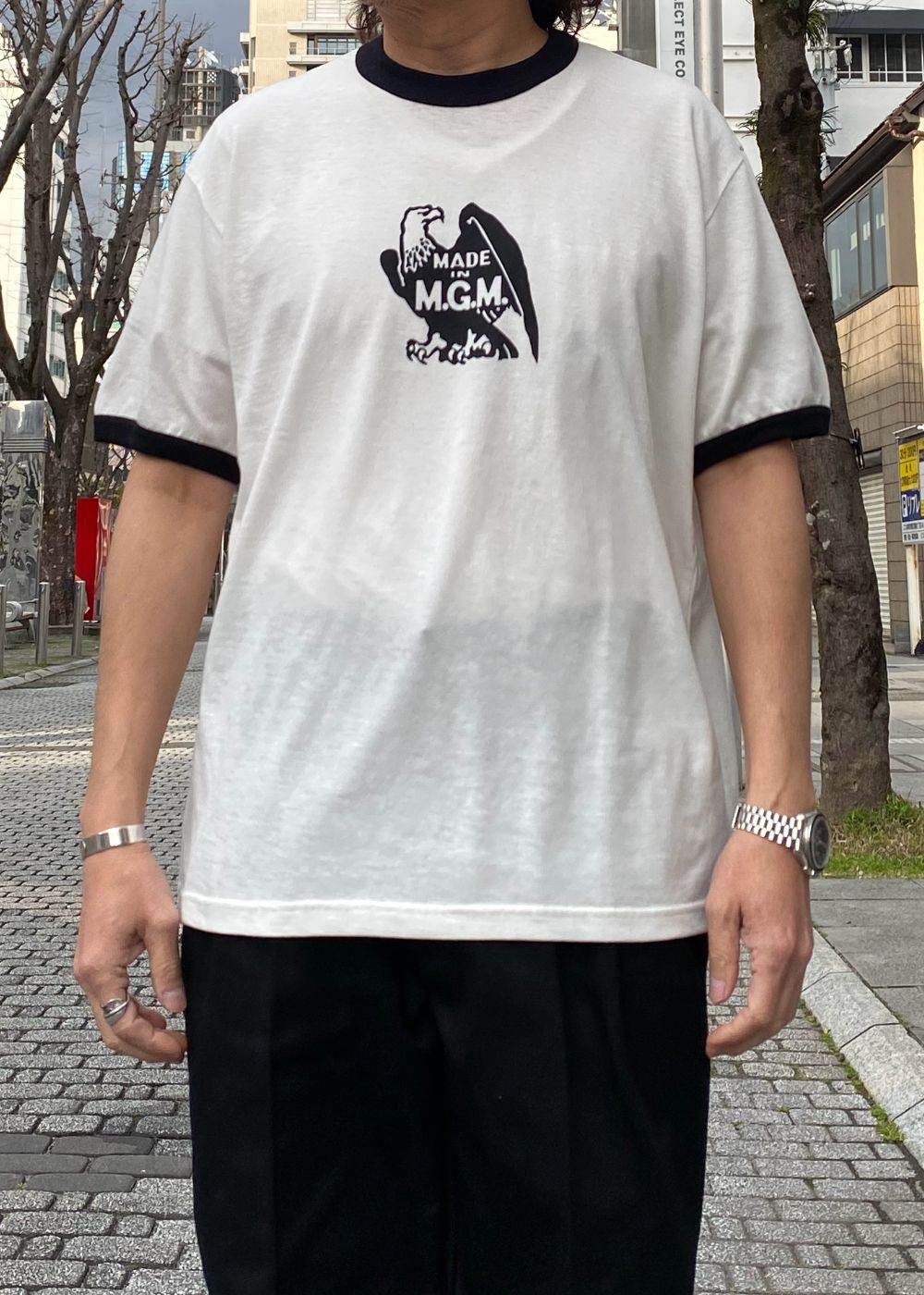 TRIM TEE (WHITE) / トリム Tシャツ