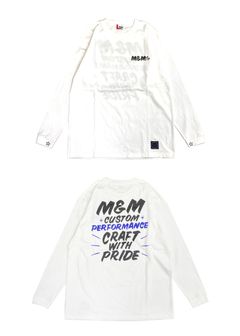 Brush Sign L/S Tee (WHITE) / プリントロンT