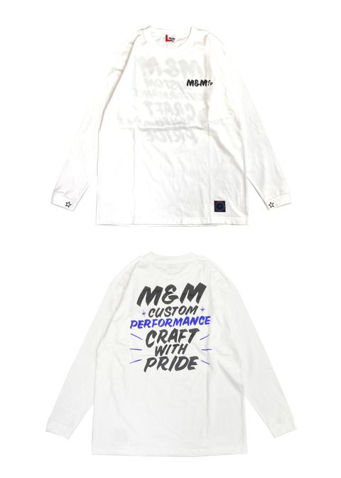 Brush Sign L/S Tee (WHITE) / プリントロンT