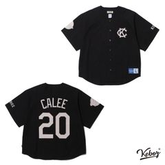 × KEBOZ BASEBALL SHIRT (BLACK) / ケボズ コラボ ベースボール シャツ