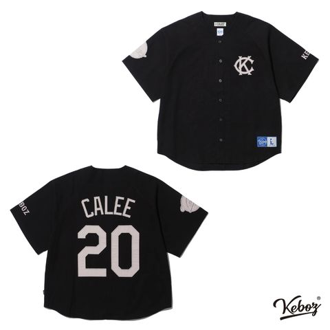 × KEBOZ BASEBALL SHIRT (BLACK) / ケボズ コラボ ベースボール シャツ