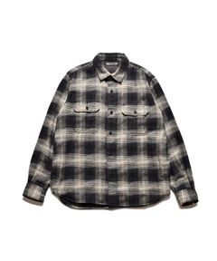 Distortion Ombre Check Flannel Over SH (WPT) / ディストーション オンブレチェック フランネル オーバーシャツジャケット