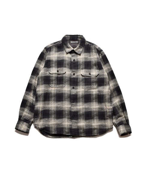 Distortion Ombre Check Flannel Over SH (WPT) / ディストーション オンブレチェック フランネル オーバーシャツジャケット