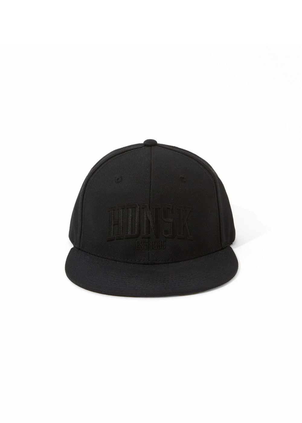 College Baseball CAP (BLACK×BLACK) / 刺繍ロゴ ベースボールキャップ