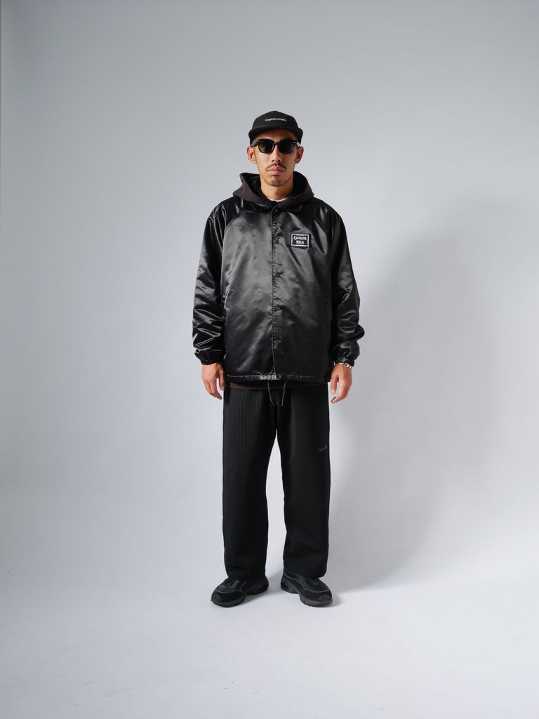 CAPTAINS HELM - LOGO COACH JACKET (BLACK) / ロゴプリント コーチ 