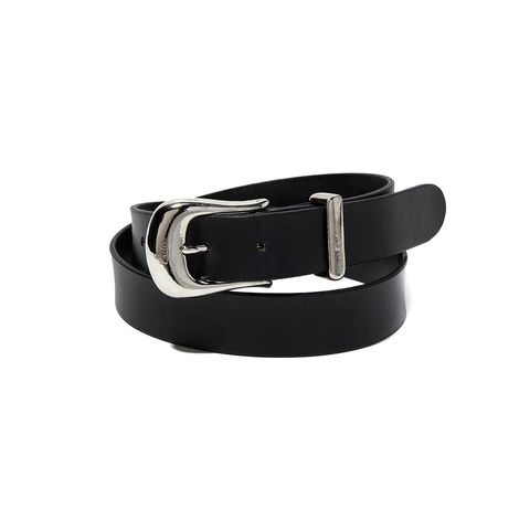 LEATHER PLANE BELT (BLACK) / レザー プレーン ベルト