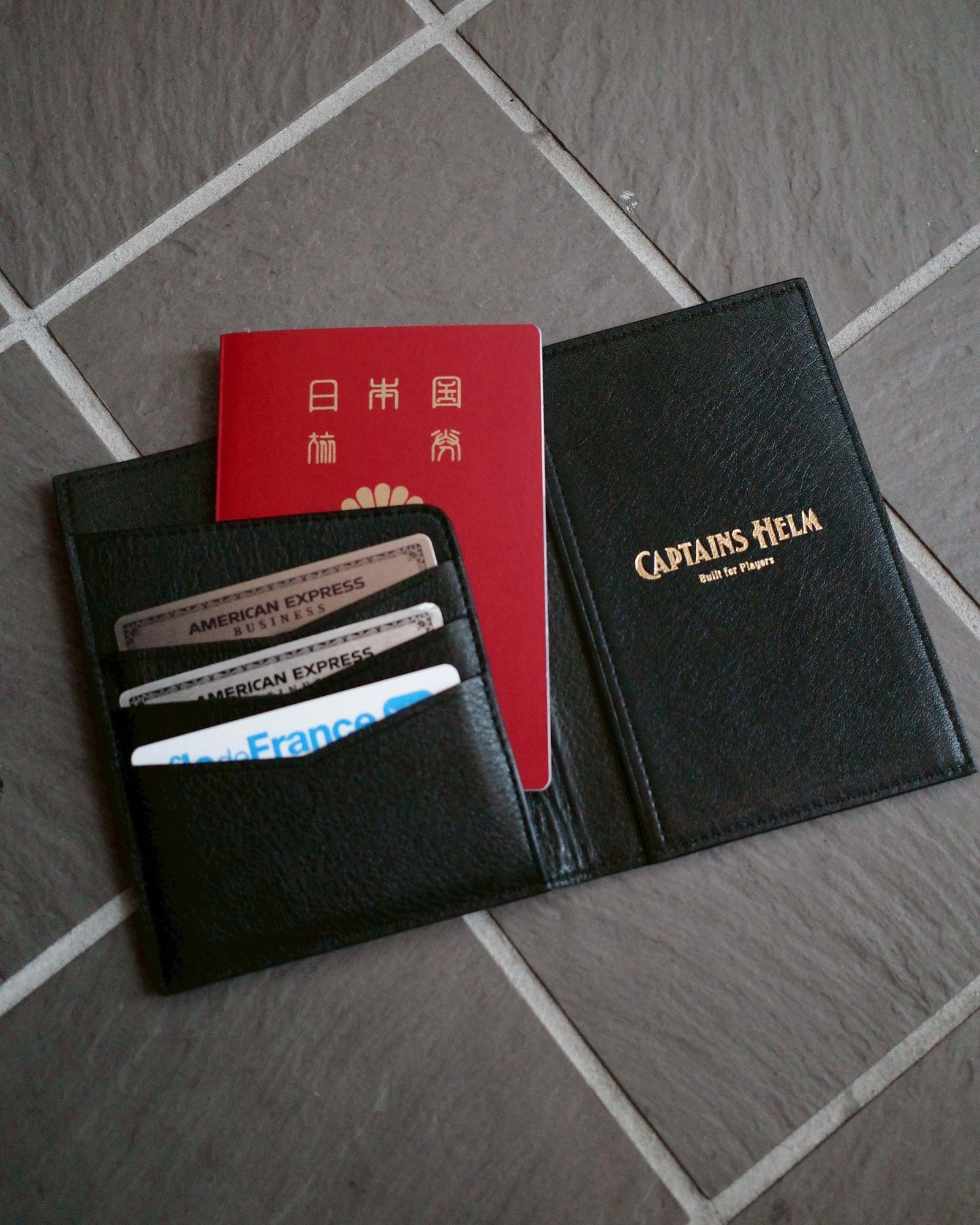 LEATHER PASS CASE (BLACK) / レザー パス ケース