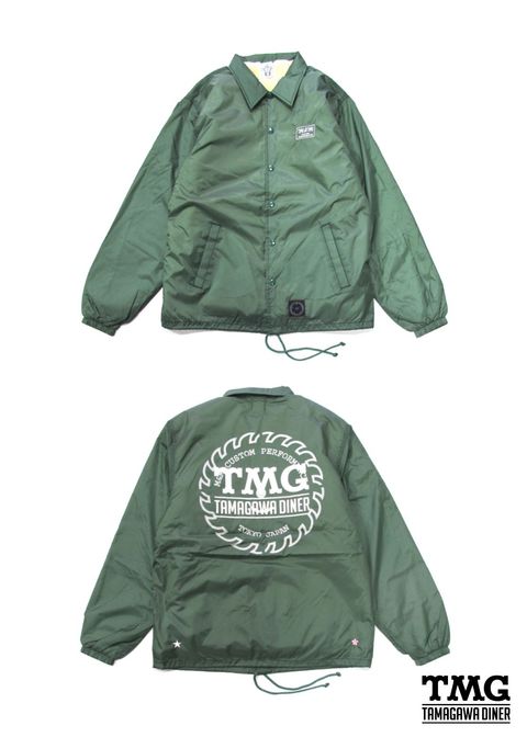 BOA WINDBREAKER (DARK GREEN) / ×TAMAGAWA DINER コラボ ボアインナー コーチジャケット