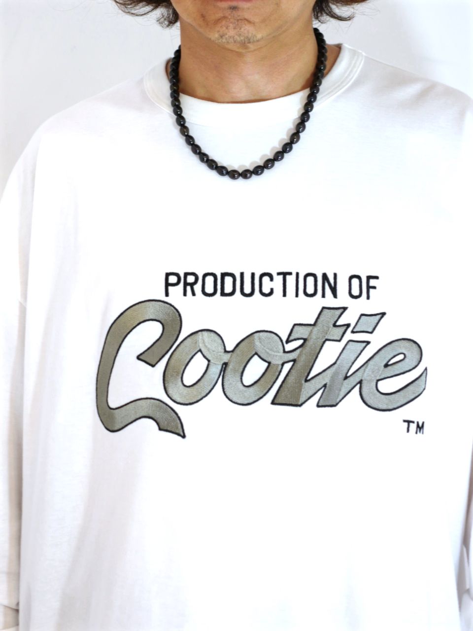 COOTIE PRODUCTIONS - Distortion Pearl Necklace (BLACK) / パール