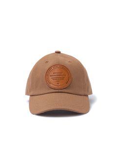 【ラスト1点】CANVAS LEATHER PATCH CAP (BROWN) / レザーワッペン ベースボールキャップ