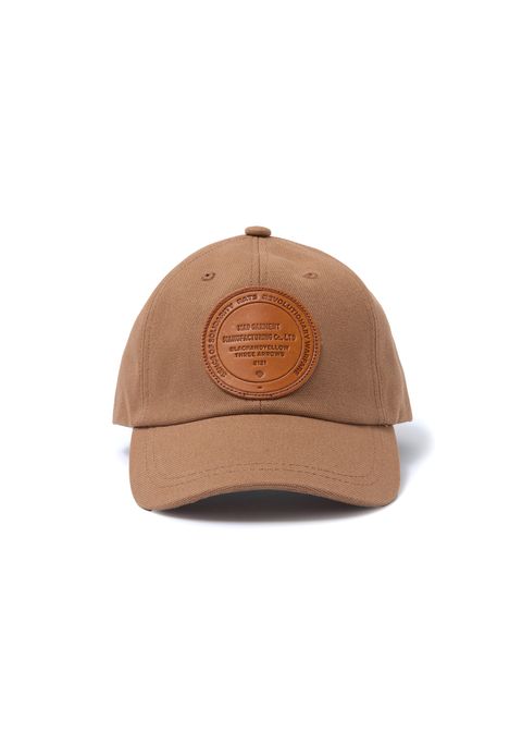 【ラスト1点】CANVAS LEATHER PATCH CAP (BROWN) / レザーワッペン ベースボールキャップ