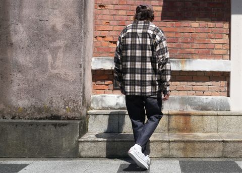 2024 AUTUMN SHIRT STYLE-BEDWIN & THE HEARTBREAKERS / L/S ORG PRINTED NEL SHIRT "RICK"