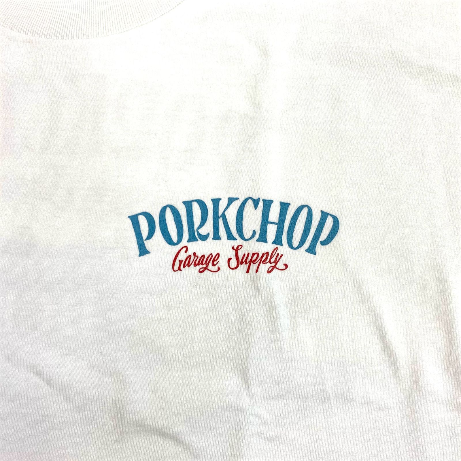 PORK BACK TEE (WHITE) / ポークバック ロゴ Tシャツ