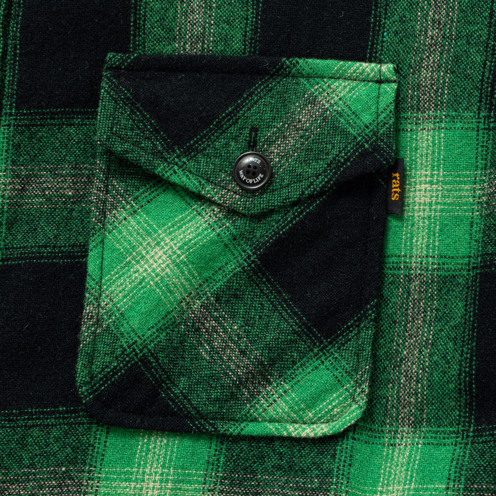 WOOL CHECK SHIRT JKT (GREEN CHECK) / ウール チェック シャツ ジャケット