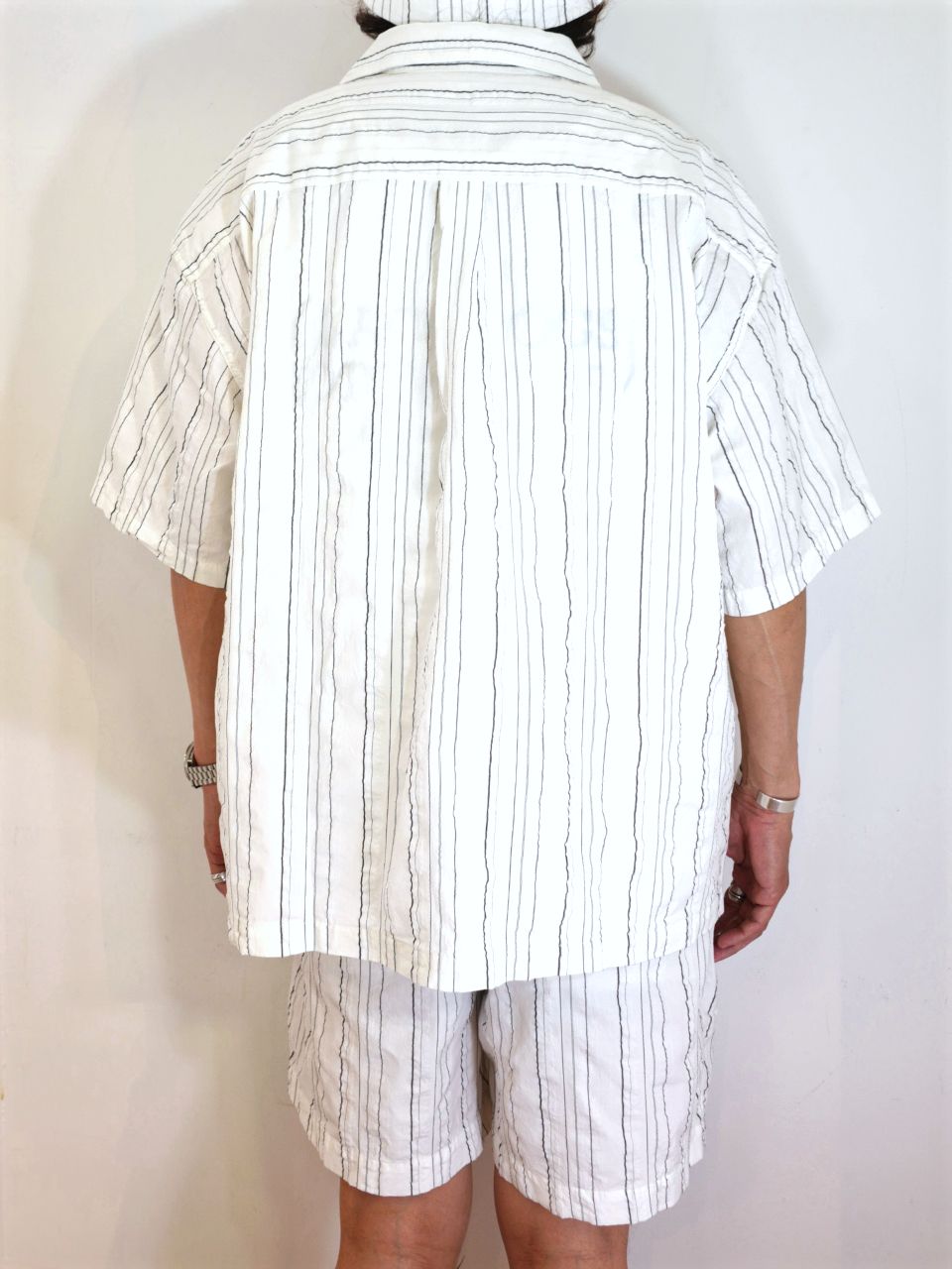 COOTIE PRODUCTIONS - Stripe Sucker Cloth Open Collar S/S Shirt 